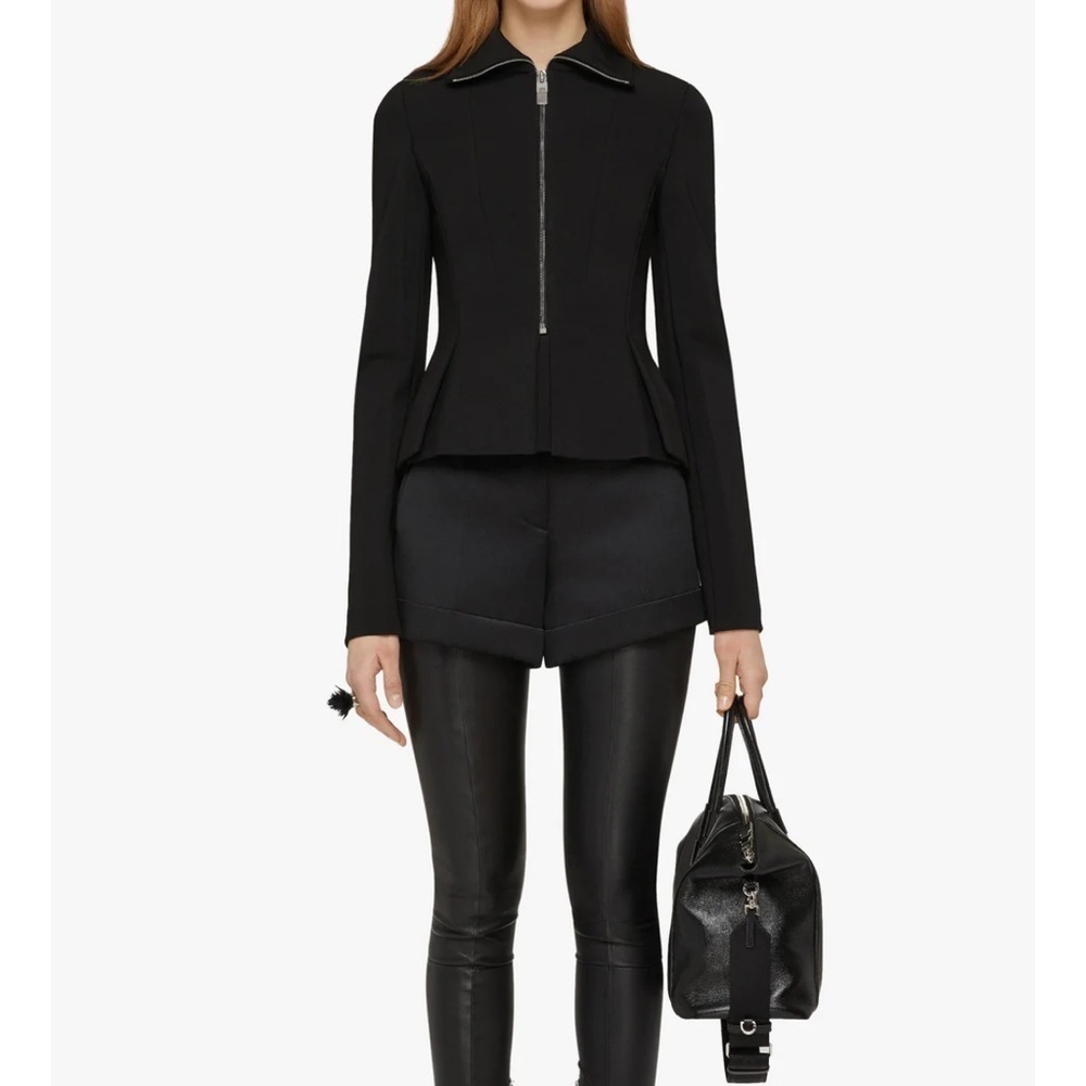 Givenchy Peplum Zip Front Blazer Jacket - Picture 5 of 15